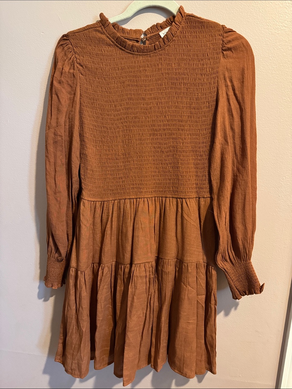 Blu Pepper - Brown Smocked Dress